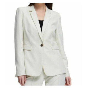 DKNY Womens Button Seam Front Blazer Size 10